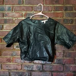 Forever 21 Contemporary leather like crop top